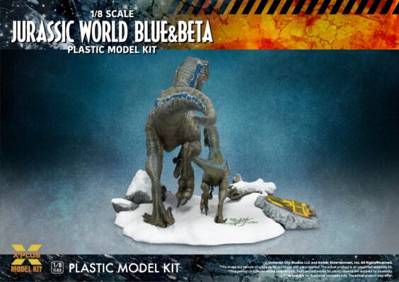 1/8SCALE JURASSIC WORLD: DOMINION VELOCIRAPTOR ”BLUE”＆”BETA” PLASTIC MODEL KIT