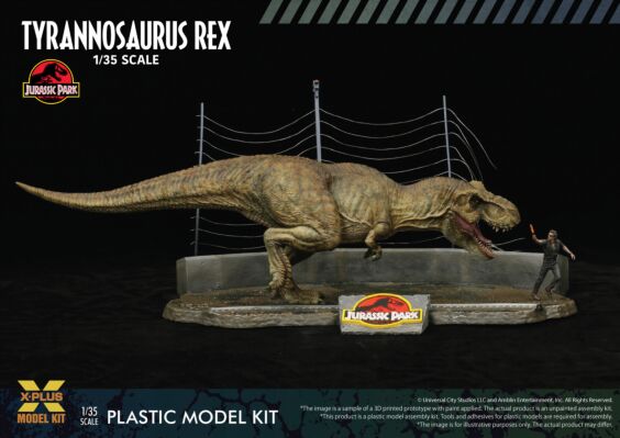 1/35 Scale Exclusive Jurassic Park Tyrannosaurus Rex Plastic Model Kit